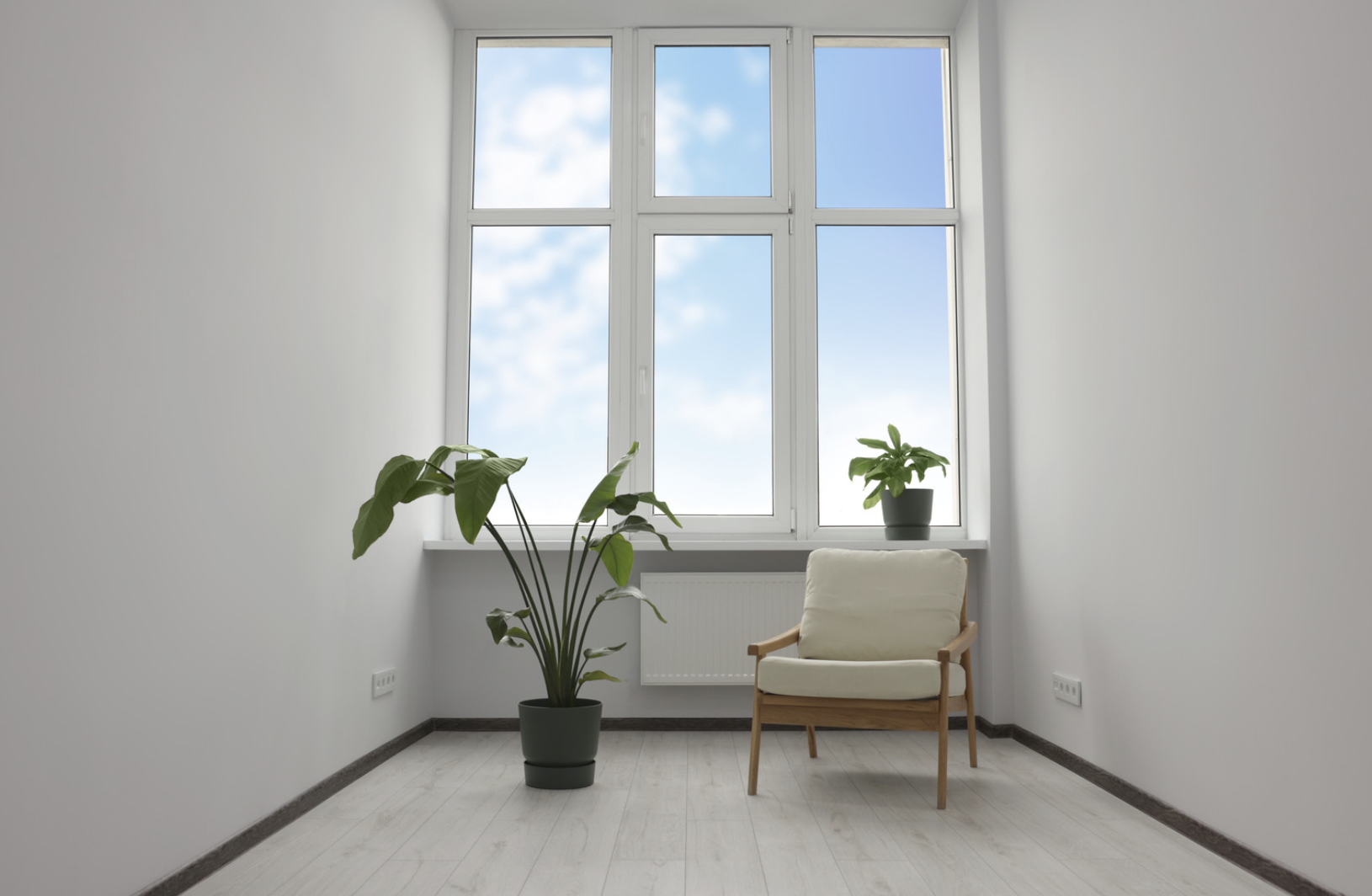 Clean home office windows